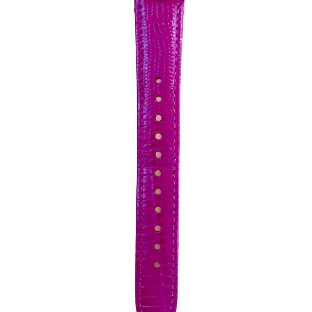 FOSSIL Prismatic Galaxy Three Hand Fuchsia Leather Band Raised Crystal Analog Wa - Picture 10 of 10